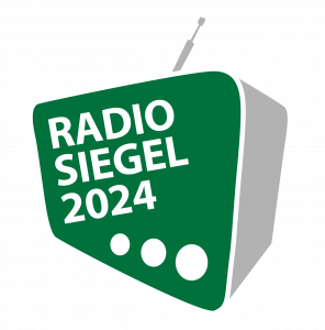 Das Foto zeigt das Logo vom Radiosiegel 2024.